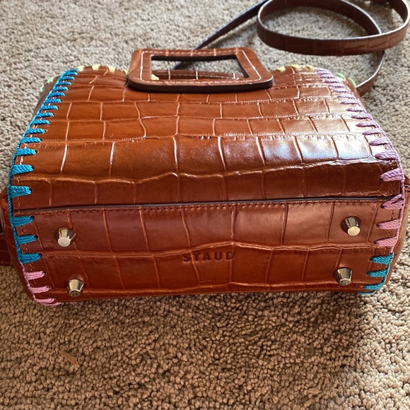 Staud Shirley Croc Crochet Edge Bag. Comes with matching pouch! - Picture 10 of 15